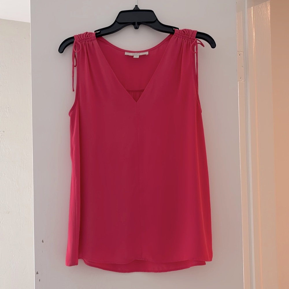 LOFT pink sleeveless top